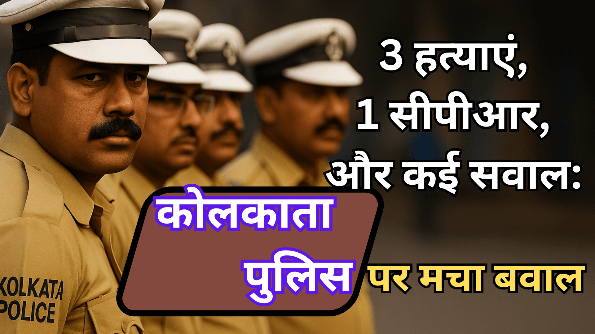 3 हत्याएं, 1 सीपीआर, और कई सवाल: कोलकाता पुलिस पर मचा बवाल